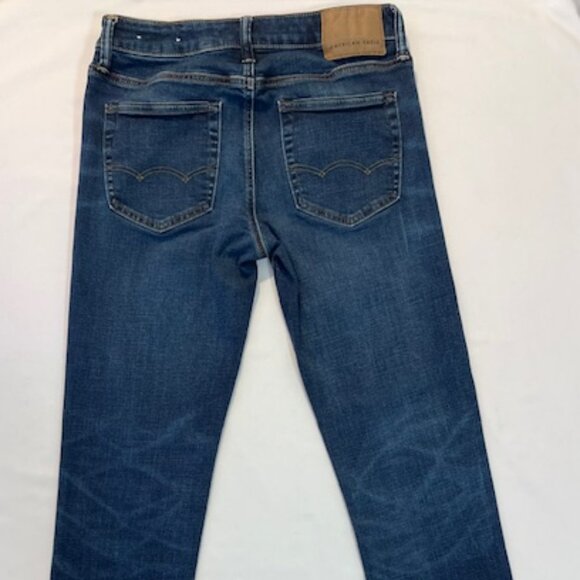 American Eagle Young Mens Size 30x31  Skinny  Straight Jeans AIRFLEX+ Dark Wash - Picture 11 of 13